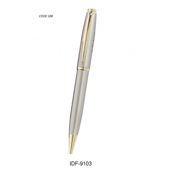 Sp Metal ball pen with colour (silver grip golden)....